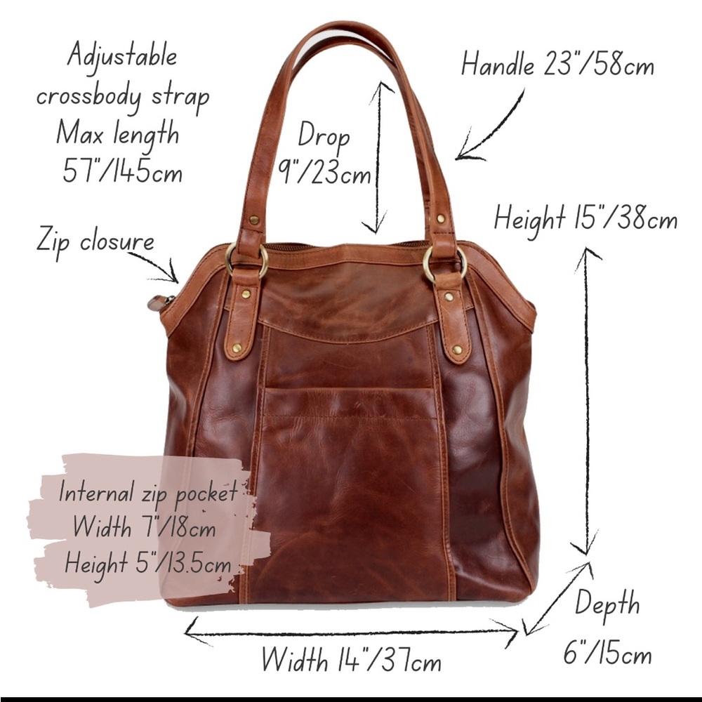 The Leather Store large leather tote